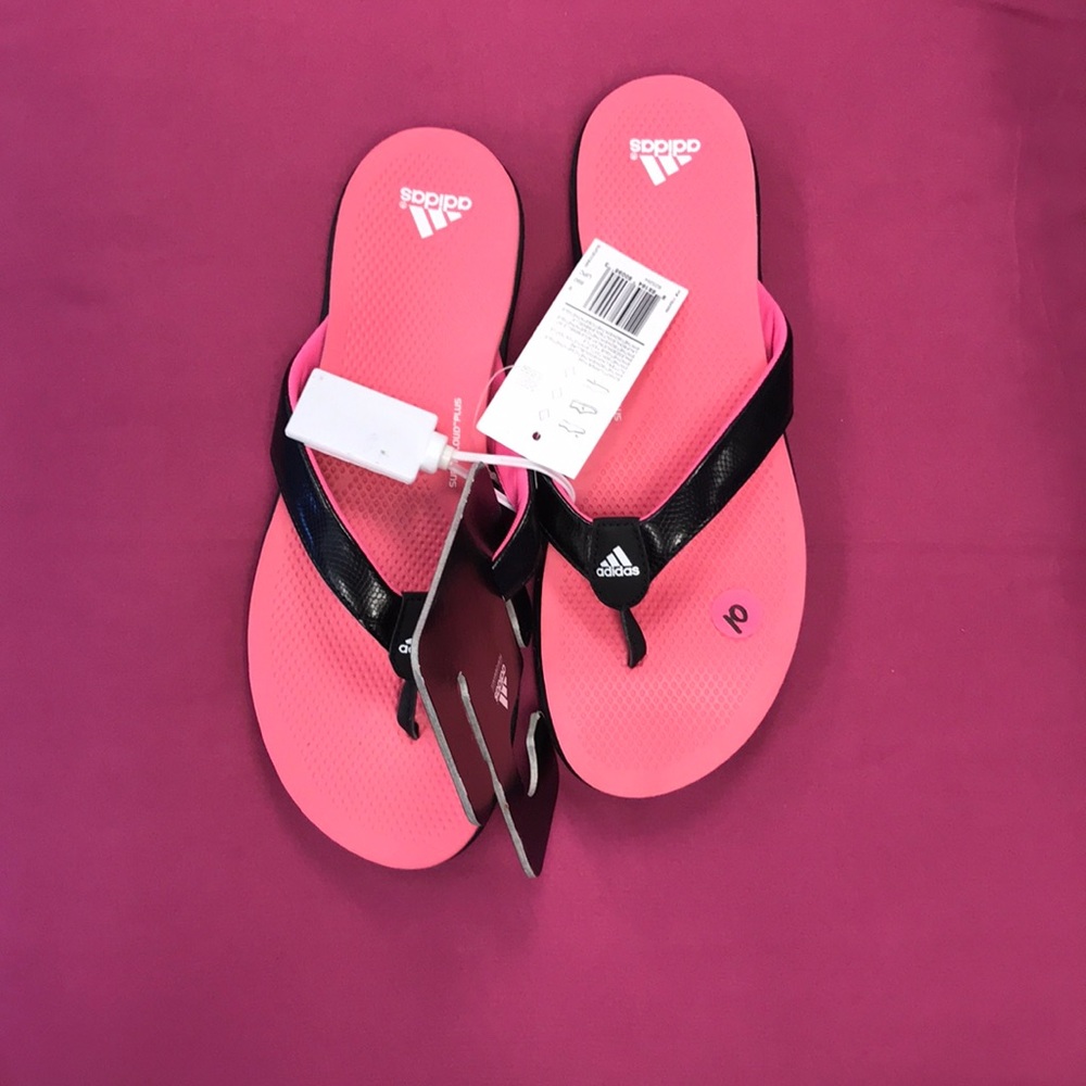Adipose flip flops NWT